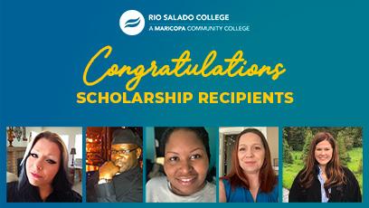 headshots of scholarship recipients. Text: Congratulations Scholarship Recipients