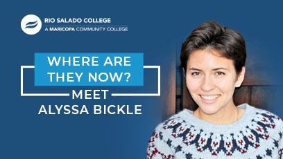 ACE student Alyssa Bickle smiles for the camera. text: Where Are They Now - Meet Alyssa Bickle