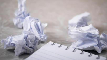 Torn pieces of paper