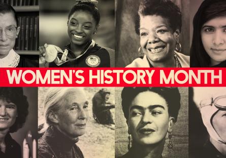 collage of notable women in history