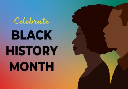 shadow Silhouettes of a male and female of African American descent