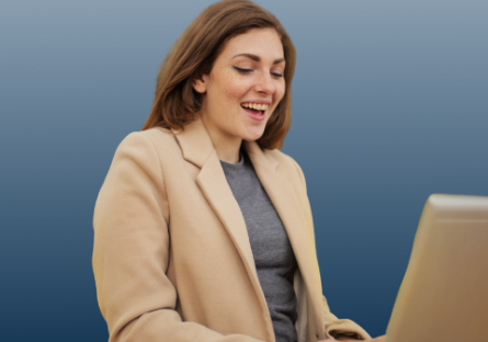 What do employers look for when hiring military veterans? woman looking at a laptop screen