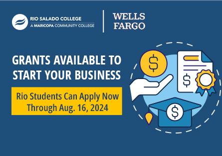 Grants available to start your business. Rio students can apply now through August 16, 2024