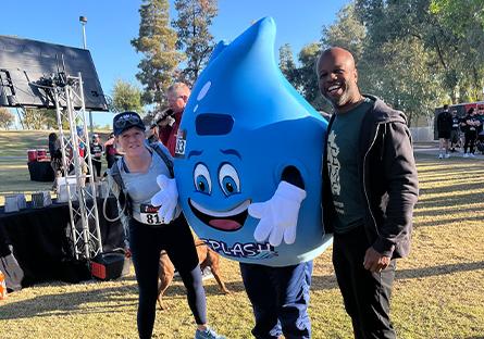 President Kate Smith, Splash and Mayor Corey Woods