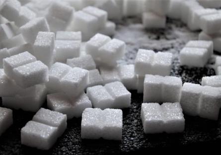 A pile of sugar cubes