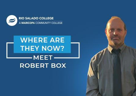 photo of Robert Box with text: Where Are They Now Alumni Profile – Meet Robert Box