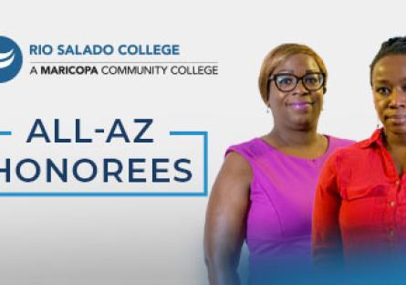 All-AZ Honorees Kesha Shelton and Beka Namachanja pose in a graphic