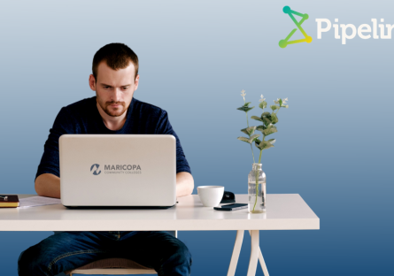 Man looking at a laptop screen