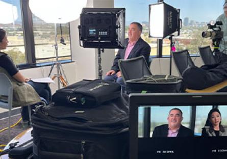 Rio faculty sit down with to PBS NewsHour reporter