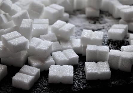 A pile of sugar cubes