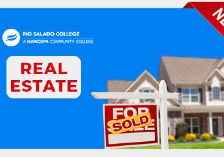 House with a sold sign out front, Rio logo above image. Text: New Real Estate