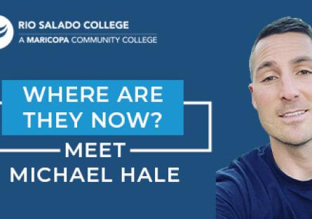 photo of Michael Hale with text: Where Are They Now Alumni Profile – Meet Michael Hale