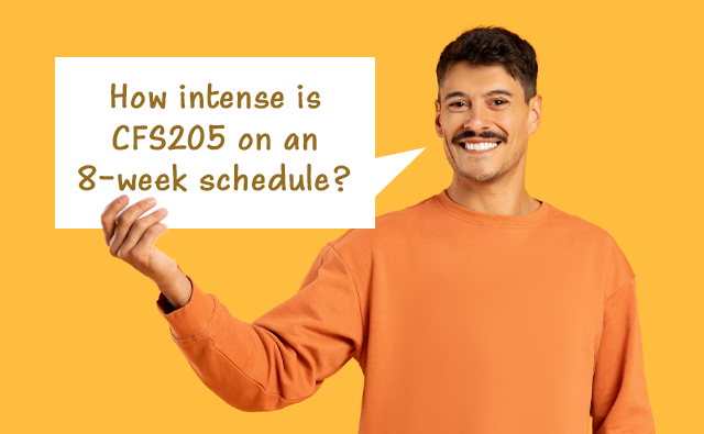 How intense is CFS205 on an 8-week schedule?
